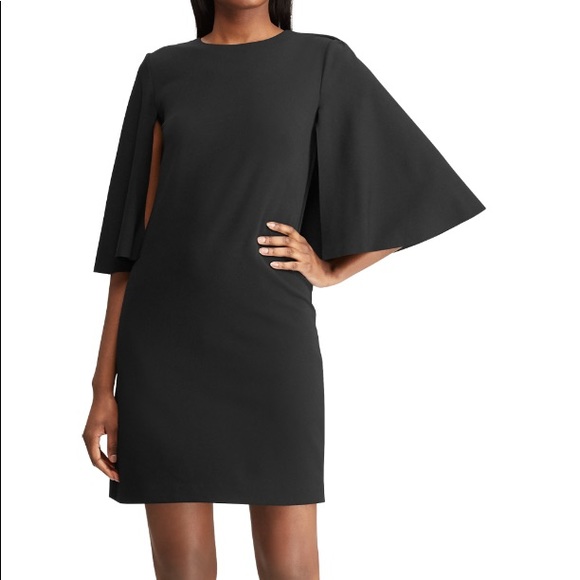 ralph lauren crepe overlay dress